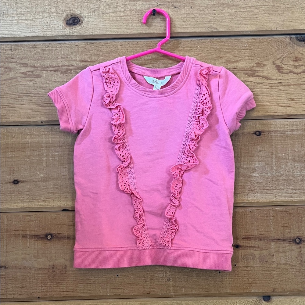 Matilda Jane pink ruffle top